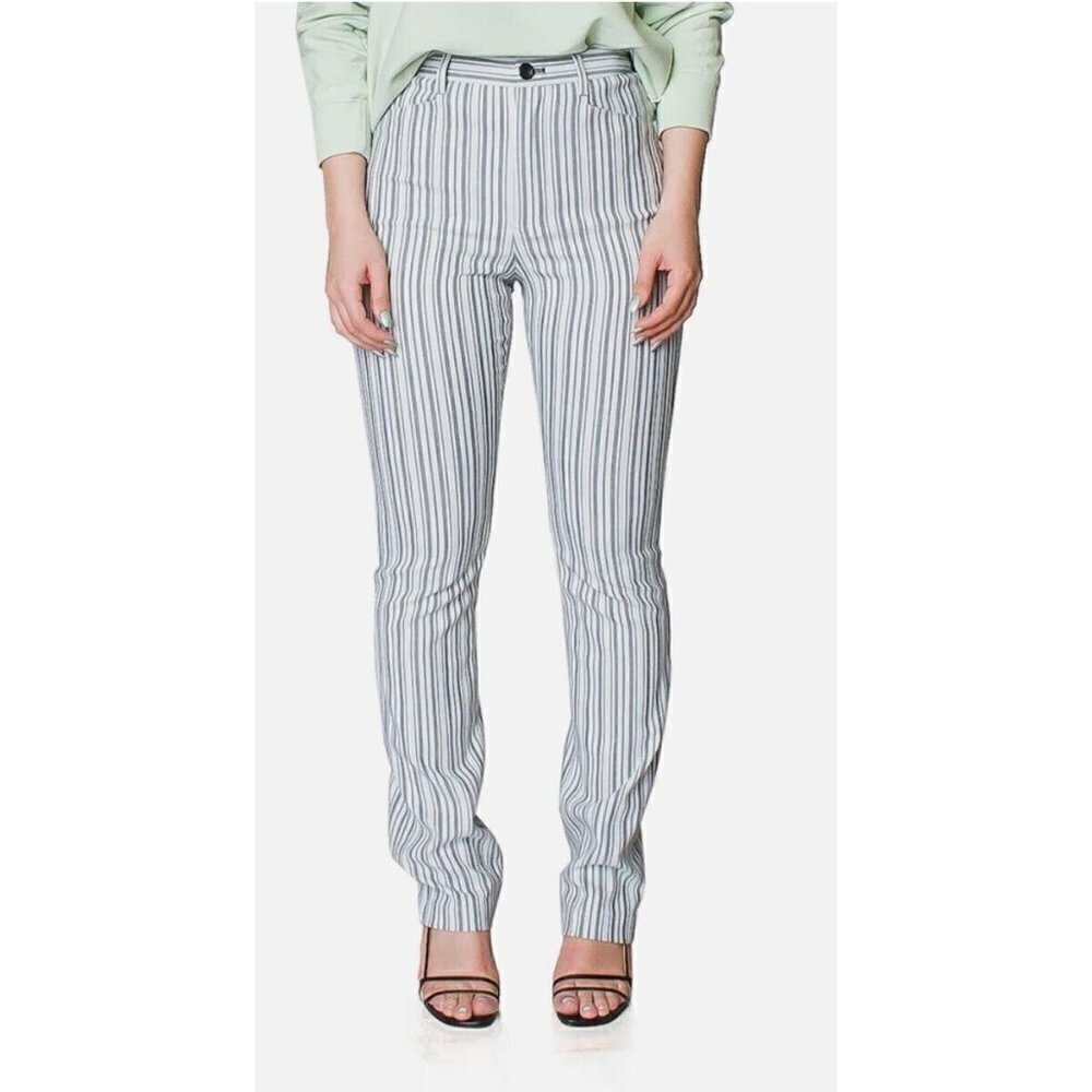 New Proenza Schouler White Label Suiting Skinny Pants Womens 0 Grey Black